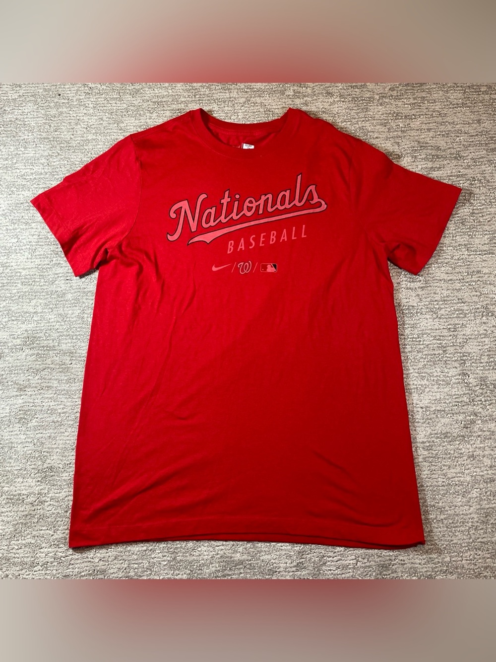 Nike Washington Nationals T-Shirt Player Issued #72 Jackson Cluff Red Men’s L